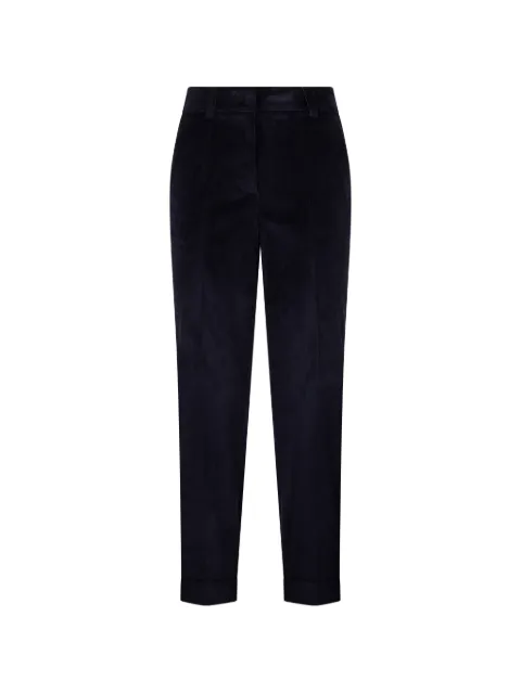 Peserico high-waisted ribbed trousers Blue M04687Z01580
