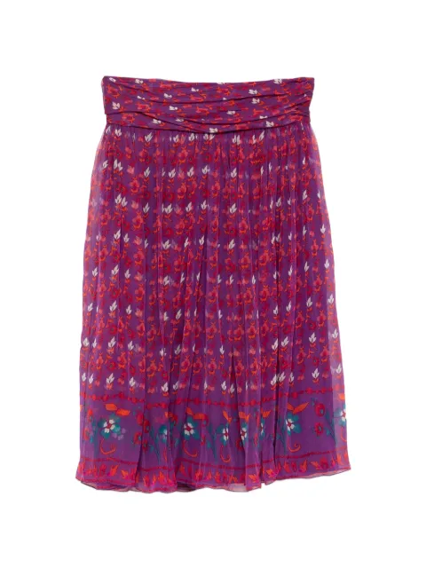 Christian Dior Pre-Owned ruffled midi skirt Purple HOLADIO508