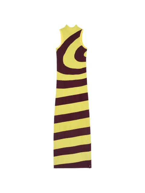 Sunnei high-neck spiral tank dress Yellow RTWWKNW011KNT0488337YELLOWBURNTAUBERGINE