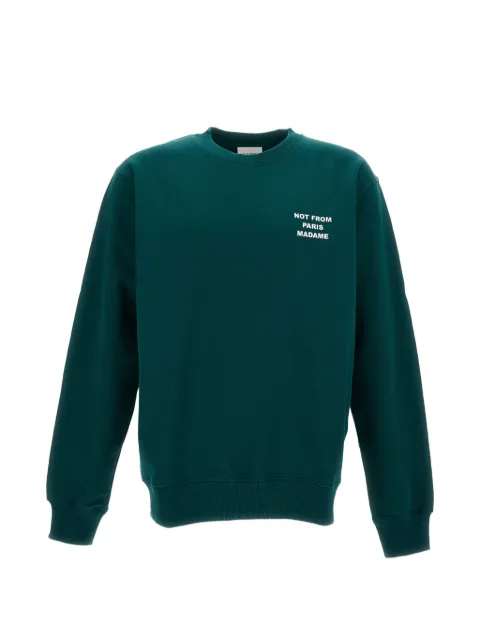 Drôle De Monsieur crew-neck logo sweatshirt Green PERMSW149CO127