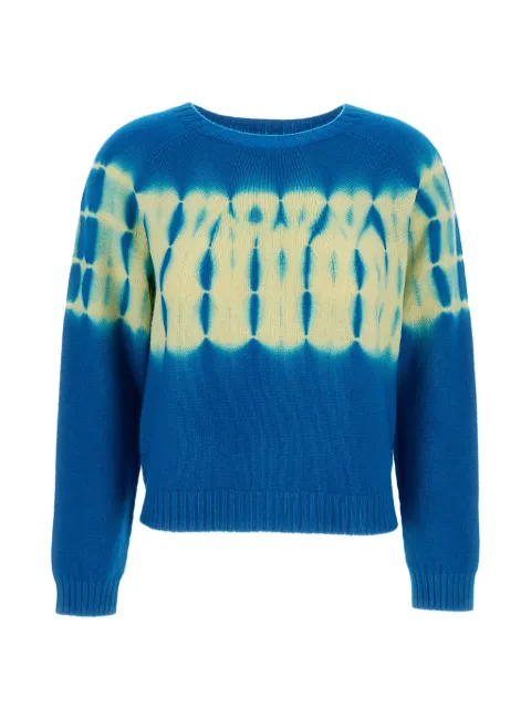 Suzusan tie-dye cropped sweater Blue 3091K4422880