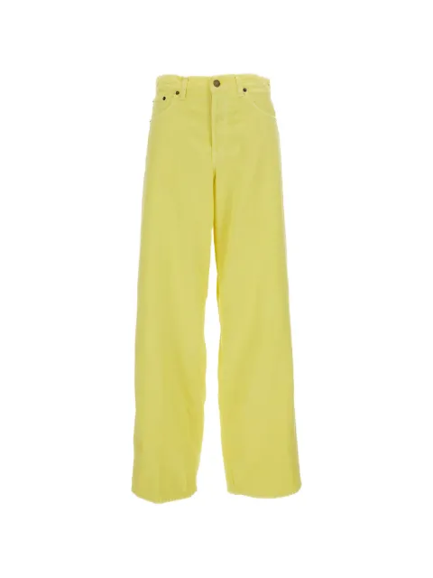 Haikure five-pockets wide-leg trousers Yellow HEW03296GF146XTT0285