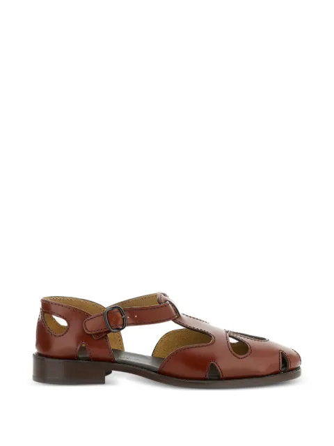 Hereu Floreta Slim cut-out buckle sandals Brown FLORSLWFS26TAN