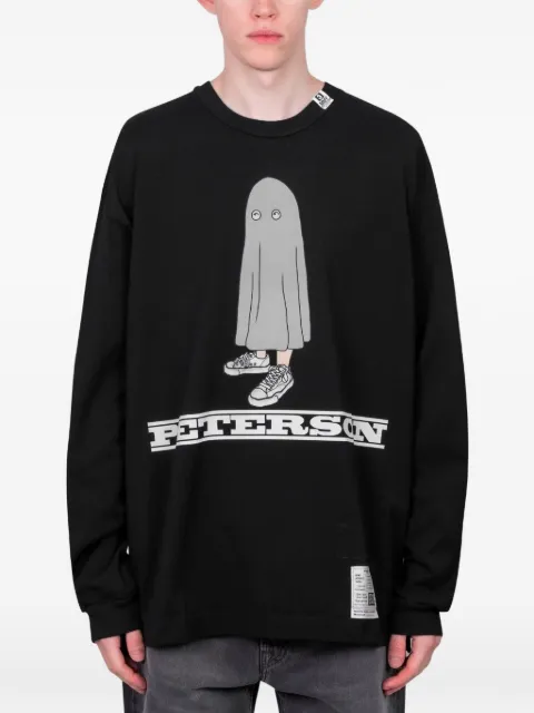 Maison MIHARA YASUHIRO graphic-print long sleeve T-shirt Black A15LT652