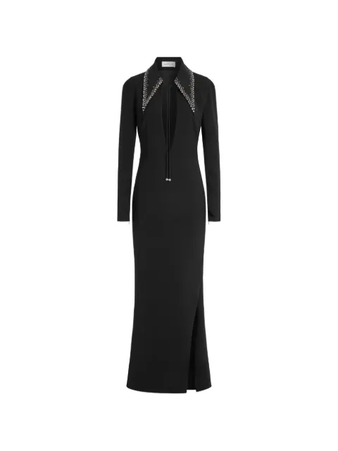 16Arlington Elis embellished collared maxi dress Black G126SS2601CREPE