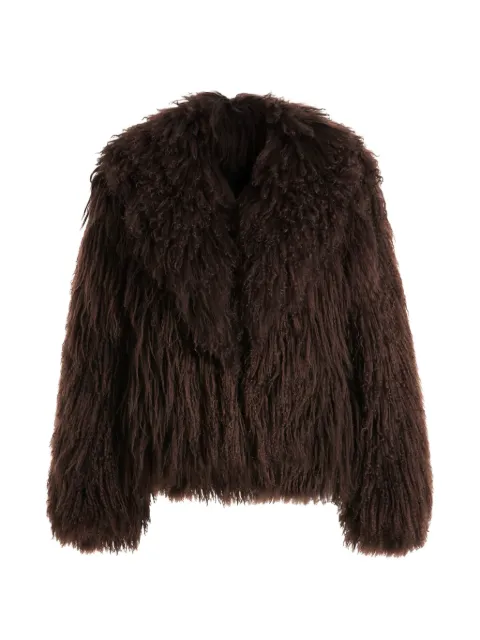 16Arlington Maryam shearling jacket Brown J132SS2602MONGOLIANSHEARLING