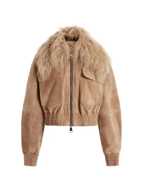 16Arlington Cie fur-collar suede jacket Neutrals J119SS2603SUEDE