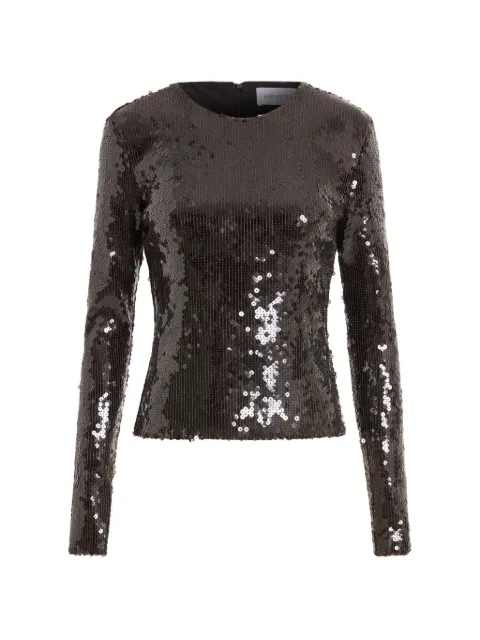 16Arlington Tanith sequin long-sleeved top Black T180SS2601FLATSEQUIN