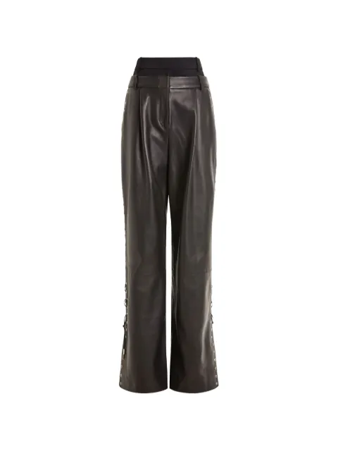 16Arlington Ivlia eyelet lace-up trousers Brown TR100SS2602LEATHER