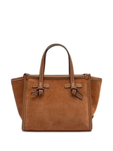 GIANNI CHIARINI Miss Marcella suede tote bag Brown BS8065CMPL