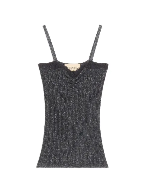 Valentino Garavani lurex knit top Black BKM06QA8T