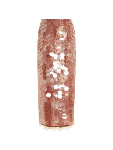 16Arlington Dia sequinned midi skirt Pink SMD132SS2602LARGESEQUIN