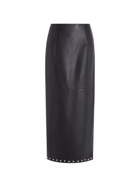 16Arlington Lola eyelet leather midi skirt Brown SMD193SS2601LEATHER