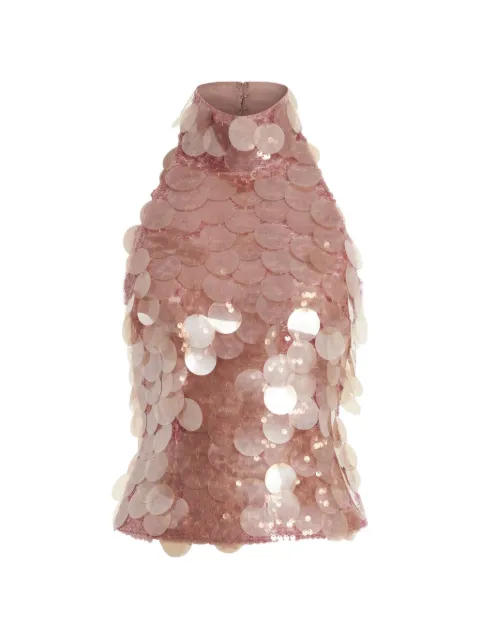 16Arlington Ula sequin halterneck top Pink T443SS2602NETSEQUIN