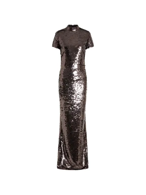 16Arlington Otis sequin maxi dress Brown G125SS2601SQUARESEQUIN