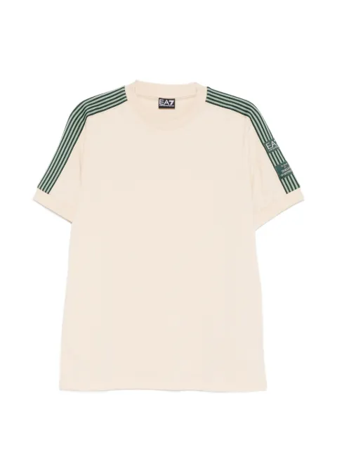 Ea7 Emporio Armani stripe-detail T-shirt Neutrals 7M001507AF16548