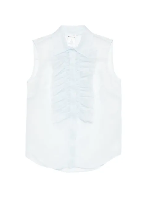 P.A.R.O.S.H. ruffled sleeveless blouse Blue SHAKED381289