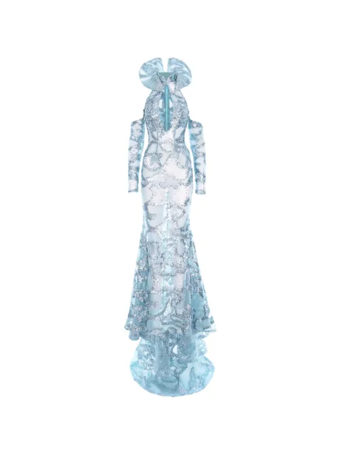 MITILIANE COUTURE embroidered maxi dress Blue 5210