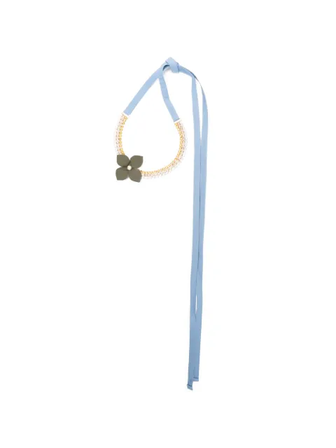 Marni floral-appliqué necklace Gold COMV0582A0T2000
