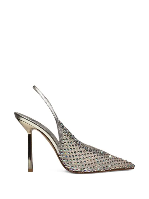 Le Silla rhinestone sling-back heeled sandals Silver 4189E090BXPPCAZ