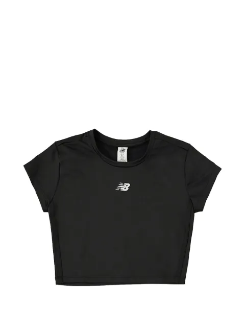 New Balance logo-print T-shirt Black WT51134BK