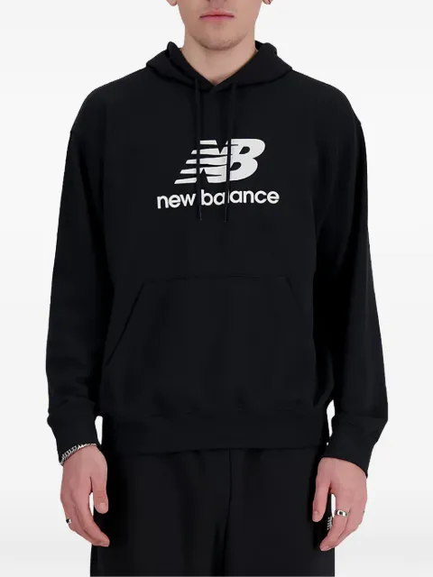 New Balance logo-print hoodie Black MT41505BK