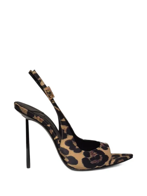 Le Silla leopard-print heeled sandals Brown 6604F100BXPPSAT