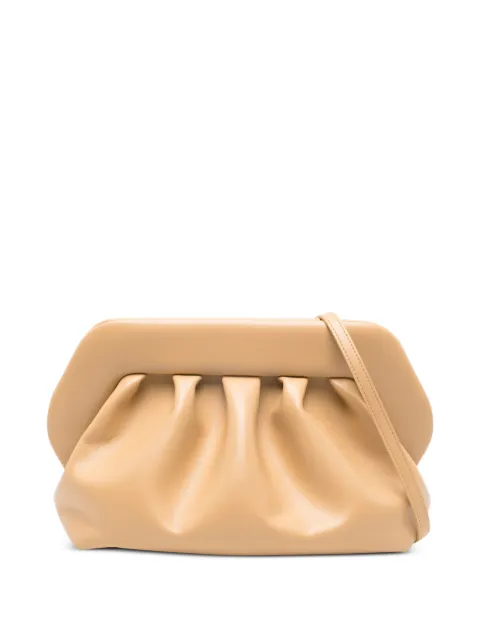 Themoirè Medium Bios Vegan gathered clutch bag Neutrals 261WTMB00OO