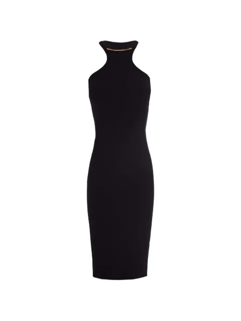 Elisabetta Franchi halterneck midi dress Black AB91761E2