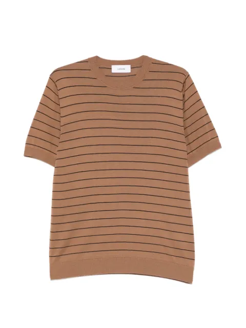 Lardini striped knit T-shirt Brown PALMMC79PA66032420NE
