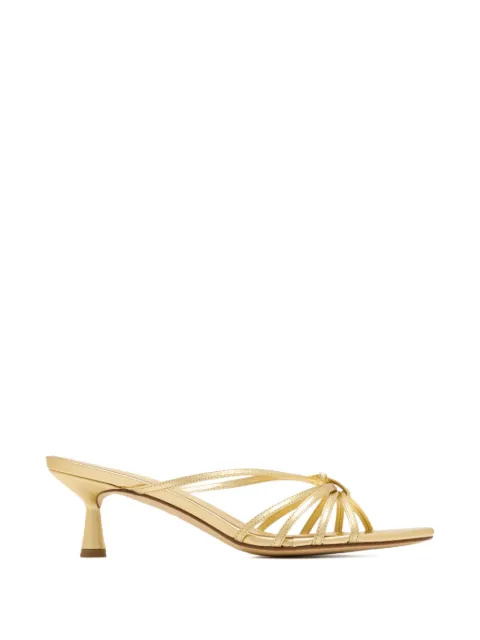 Aeyde 55mm Abby leather heeled mules Gold A11HS0001007004126