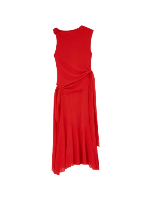 GANNI long dress in marl mesh Red A1030487