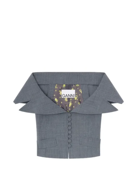 GANNI vest in grey wool melange Grey A1020081