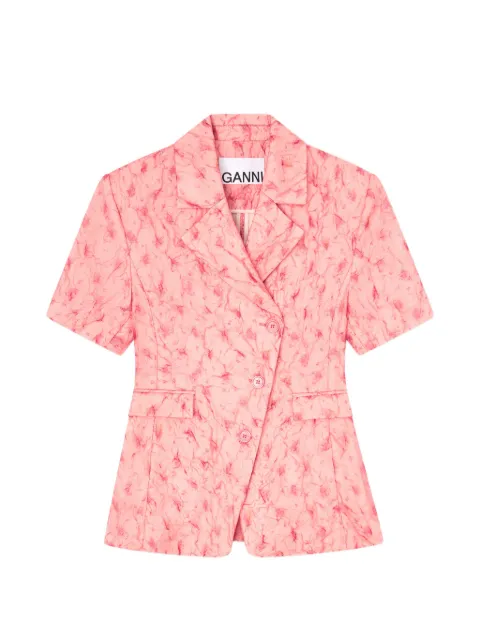 GANNI blazer in Shibori Organza Pink A1020042