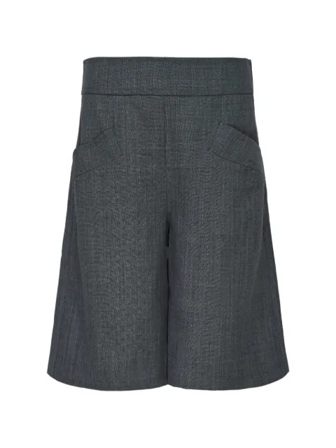 GANNI shorts in grey wool melangé Grey A1110071