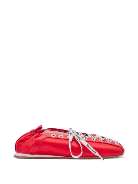 GANNI sporty ballerina in satin Red B1040026