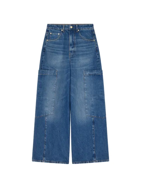 GANNI baggy cargo jeans in rigid denim Blue A1100180