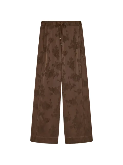 GANNI pants in brown satin Brown A1080120