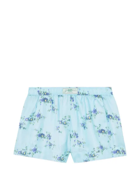GANNI floral-print shorts Blue A1110053