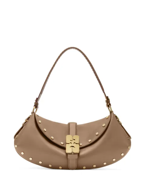 GANNI B-Kat studded shoulder bag Neutrals B2060040