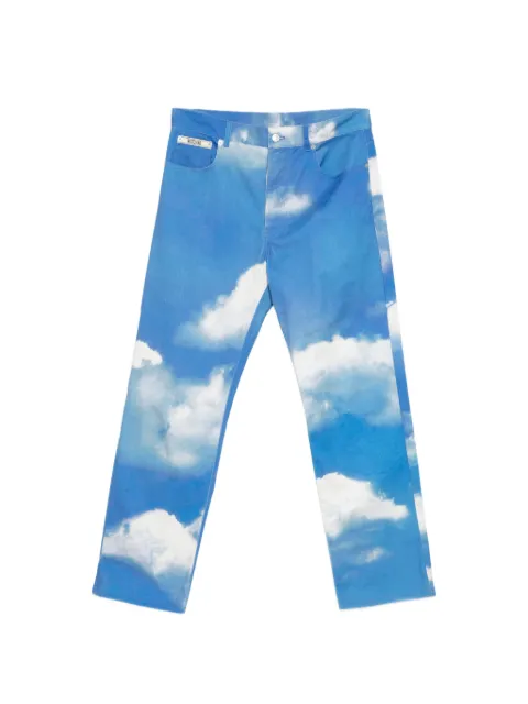 Moschino cloud-print jeans Blue ZZA030602551317