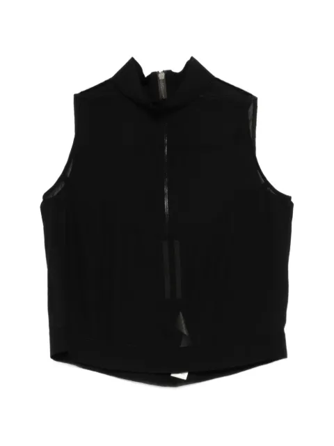 Rick Owens Tabard zip-up top Black RP01F6116G