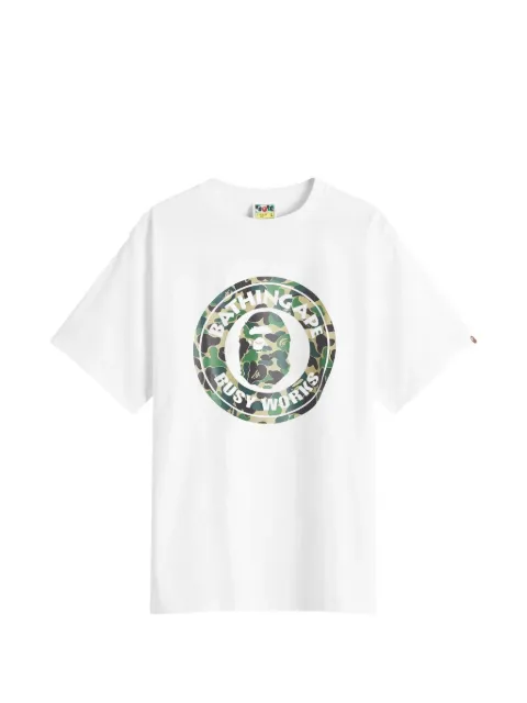 A BATHING APE® camo logo T-shirt White 001TEL301006M