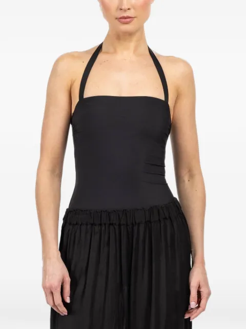 BONDI BORN Evelyn halter swimsuit Black SIM054S