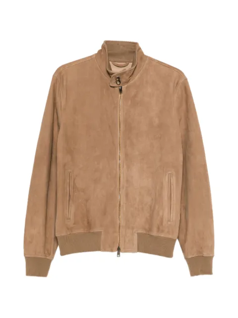 Boglioli suede zip-up bomber jacket Brown OCP503SB5901