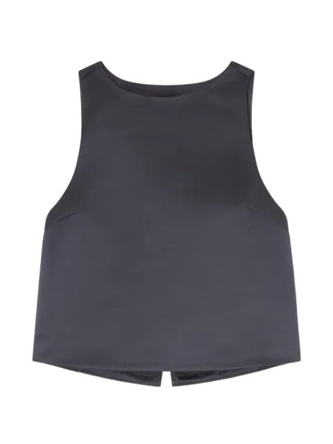 GANNI top in black satin Black A1040258
