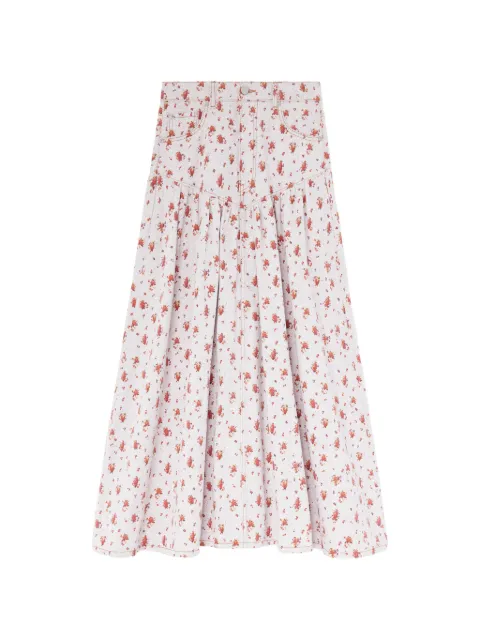 GANNI skirt in printed denim Neutrals A1090268