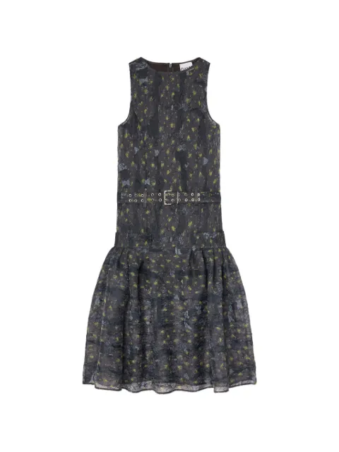 GANNI dress in shibori organza Grey A1030458