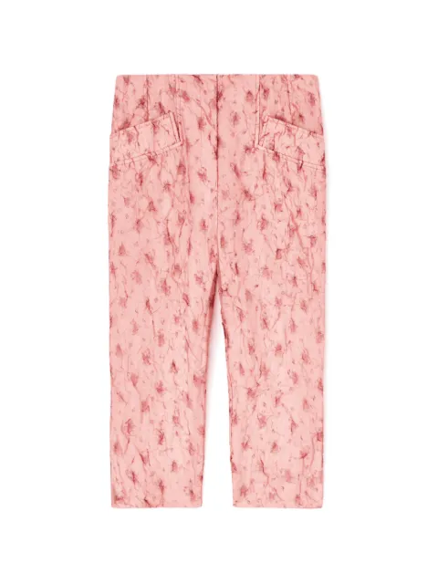 GANNI Capri pants in Shibori Organza Pink A1110064
