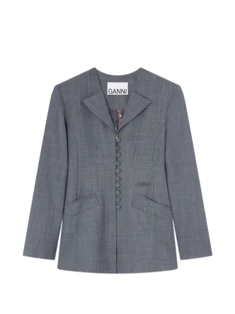 GANNI button-down jacket Grey A1020052